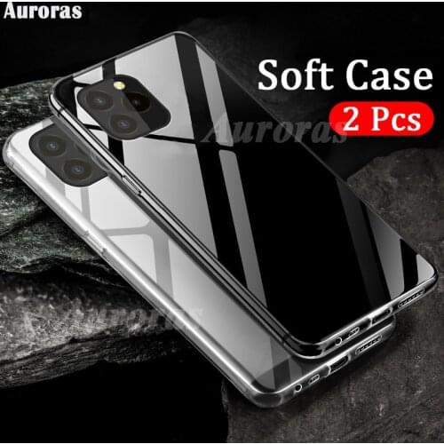 Auroras 2 pcs Case For Oukitel C21 Pro Clear Water Soft Case Transparent Phone Cover For Oukitel C21 Pro Clear Case
