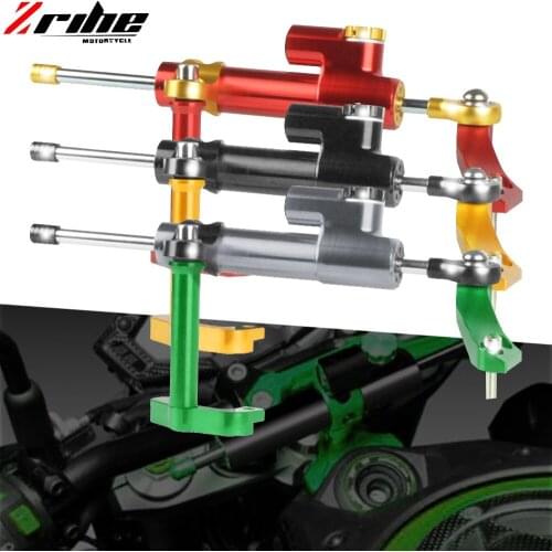 CNC Aluminum Adjustable Motorcycles Steering Stabilize Damper Bracket Mount Kit For Kawasaki ER6N ER-6N 2013 2014 2015 2016