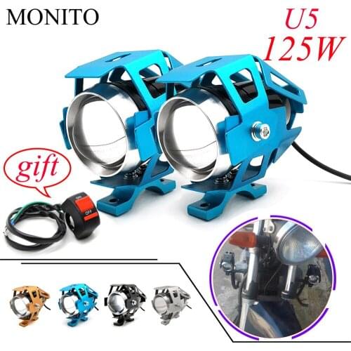 Motorcycle Light LED Driving Headlight Fog Light Auxiliary Lamp 12v U5 For YAMAHA FZ8 FZ6 XSR700 XSR900 XSR 900 XV950 XV 250 950