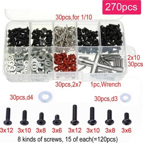 RC Car Tools Special Repair Tools and Screws Box Set Hexagon Wrench for 1/10 HSP 94123 94111 Traxxas TRX-4 6 Axial SCX10 TAMIYA