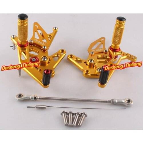 Motorcycle Adjustable Rear Set Footrests Foot Pegs Assembly For Suzuki Hayabusa GSX1300R 1999-2007 Pair Spare Parts
