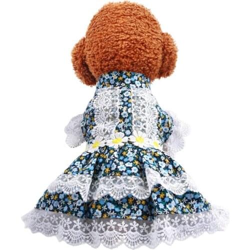 Summer Pet Dog Clothes Floral Cat Chihuahua Clothing Dress Pugs Puppy Coat Outfit for Small Dog Clothes Roupa Para Cachorro