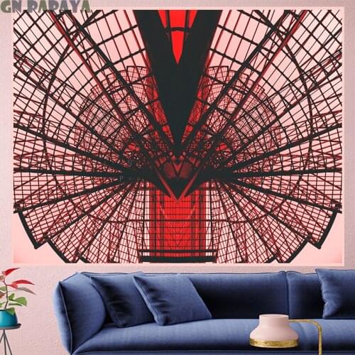Personal deconstruction Tapestry hippie Wall Hanging personality Pop style building goblen Art geometric Wall Carpet home decor