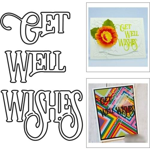 2021 New English Words Eet Well Wishes Metal Cutting Dies For DIY Craft Making Greeting Card Album and Scrapbooking No Stamp Set