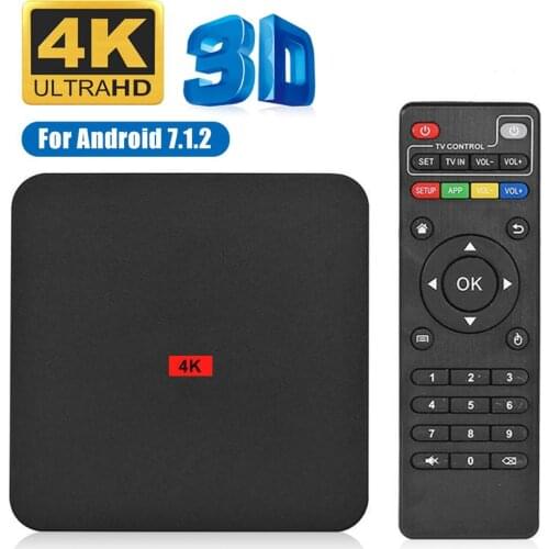 New 4K Android tv box Android 7.1 OS Smart tv Google Voice Assistant Youtube Media player 2.4g WiFi 1GB 8GB Set Top Box 2020