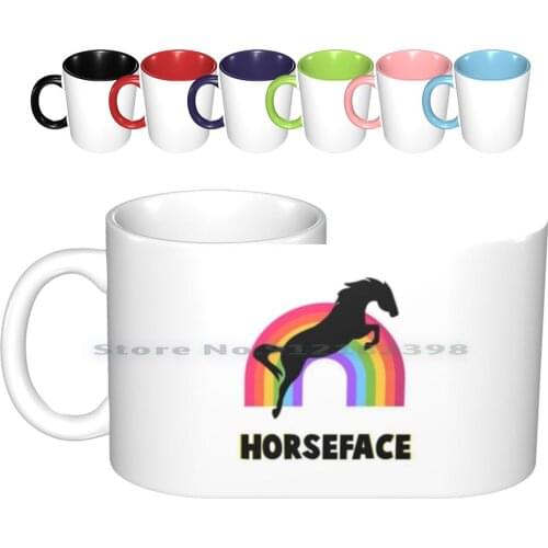 Official Horse Face Stand Up For Women Liberal Horseface Shirt Ceramic Mugs Coffee Cups Milk Tea Mug Horseface Rainbow Horses