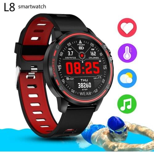 L8 Smart Sports Watch Heart Rate ECG Monitoring 1.22 Original Screen Touch IP68 Waterproof Smart Watch