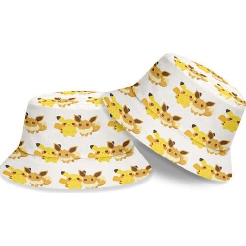TAKARA TOMY Pokemon animation peripheral Pikachu kawaii fisherman hat, Pikachu holiday summer sun hat