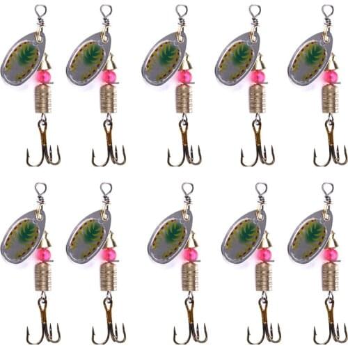 HENG JIA High-quality Metal General Freshwater Bait Rotating Sequined Perch Blackfish Hard Attack Fishing Bait Ocean RockFishing