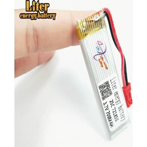 10pcs /lot 3.7 V 700 mah Remote control plane 3.7V lithium battery JST plug 721855 25c