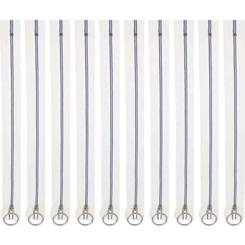 10 Pieces 3# Nylon Dress Zippers Transparent 25cm Length Mixed Colors