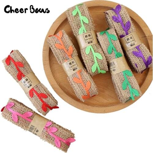 2M/Roll 30MM Jute Burlap Ribbon Lace Flat Hemp Braided Rope DIY Wedding Home Textile Decorative Material Costume Craft Ribbon