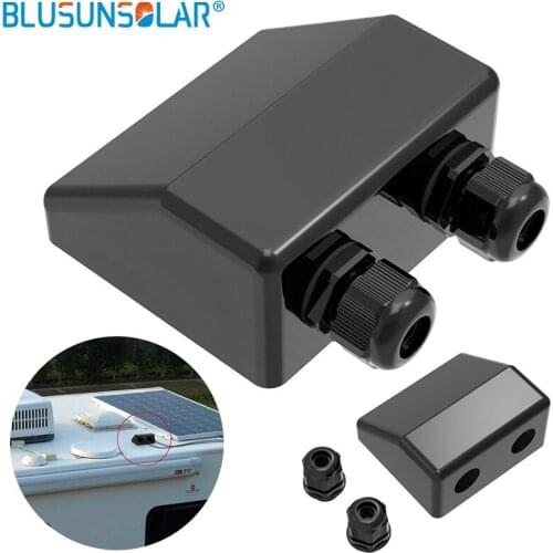 20 Pcs/lot Roof Solar Double Hole Waterproof Junction Box Cable Entry Gland White Or Black LJ0266Solar