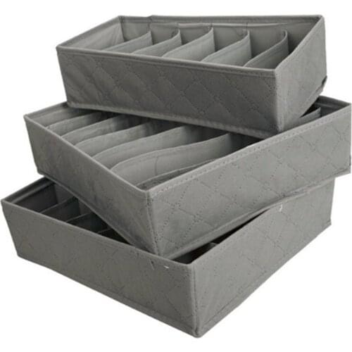 3pcs/set Multifunctional Clothes Socks Bra Ties Underwear Storage Boxes Organizer Container Home Tiny Things Storage Boxes