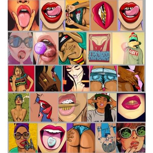 47pcs/set Wholesale Sexy Hot Vulgar Adult Stickers Waterproof Sticker NSFW Pack For Skateboard Laptop Luggage Decal Kids Gifts