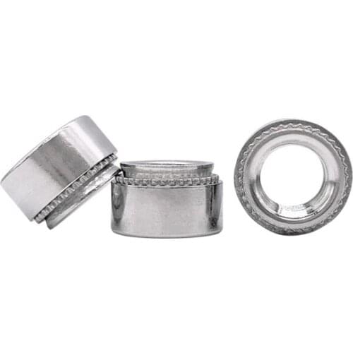 50pcs M3 M3.5 M4 M5 pressure rivetings nuts muffs sleeves press plate lock riveting nut muff sleeve stainless steel