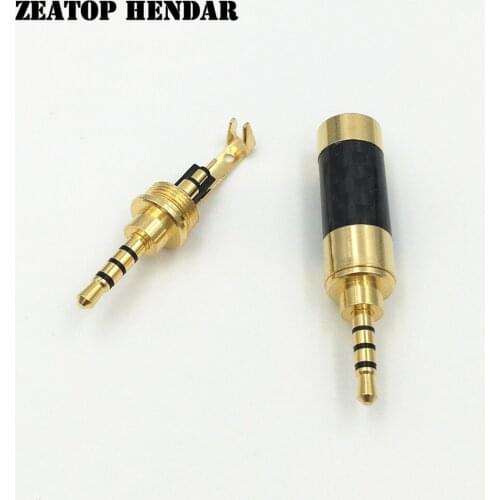 8Pcs Gold Plated 4 Pole 2.5mm Stereo Audio Jack Plug for DIY Headphone Earphone Connector Adapter