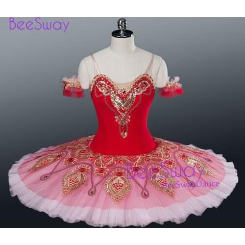 Red ballet costume professional ballet tutus for girls nutcracker Classical ballet tutu Black Swan lake ballet dress for girls