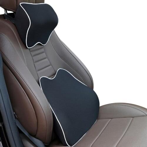 Car Neck Headrest Pillow Universal Memory Cotton Breathable Auto Car Neck Rest Headrest Cushion Pillow Car Interior Accessories