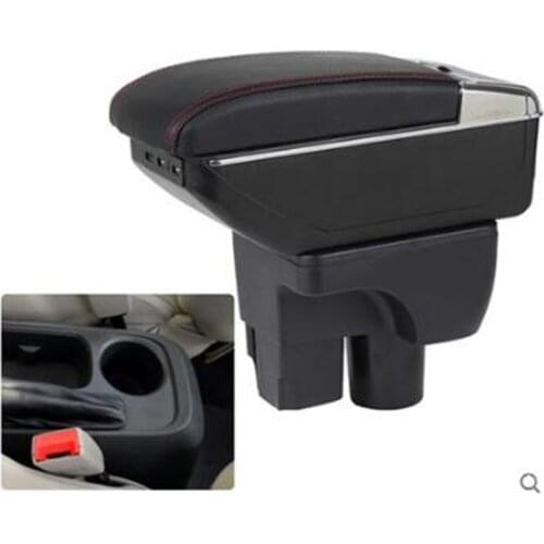 Central armrest BIG SPACE+LUXURY+USB armrest Storage box with cup holder LED USB Fit for Chevrolet Sail 3 2015-2017