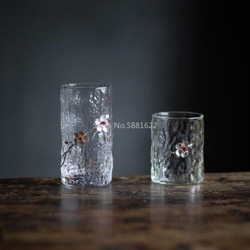 Japanese Style Teacups High Capacity Glass Tea Cups Whisky Wine Glass Crystal Cups Beer Glass Wine Cup Drinkware