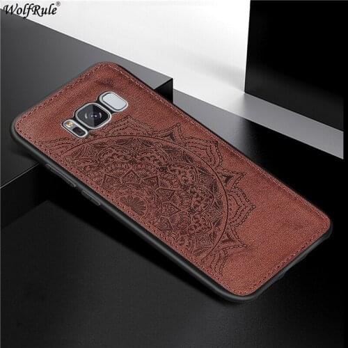Cover For Samsung Galaxy S8 Hard Phone Case For Samsung S8 Shcokproof Soft TPU Fabric Texture Cover For Samsung S8 G950F 5.8"