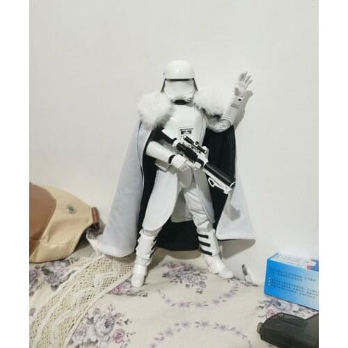 1/6 Scale Black and White with Fur Collar Cloak Model for 12" Action Figure Doll