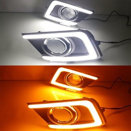 CSCSNL 1 Set LED Daytime Running Light Yellow Turn Signal Light Bumper DRL For Nissan Sentra Sylphy 2016 2017 2018 2019