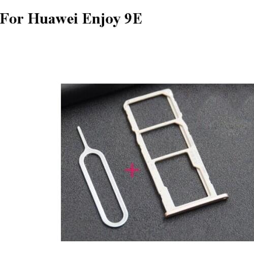 For Huawei enjoy 9e 9 e Nano Sim+Micro SD Card Tray Holder Slot Socket MRD-AL00 Parts Enjoy9E With Take Sim Card Eject Tool