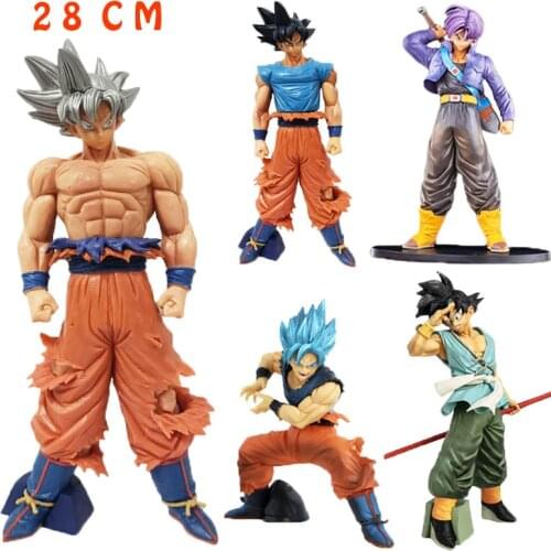 Dragon Ball Ultra Instinct Goku Trunks Super Saiyan Action Figure Boxed Ornaments Anime Figurine PVC Model Collective Gifts