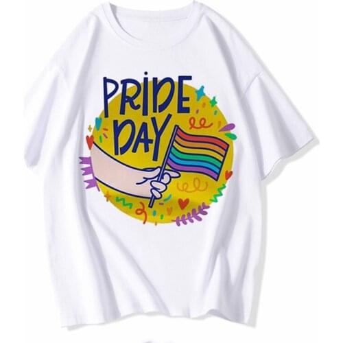 LGBT T Shirt Tea pink Fashion Y2k Print Women Tops T-shirt Casual ladies basis O-collar Pink Short Sleeved Tshirt Girl,Drop Ship