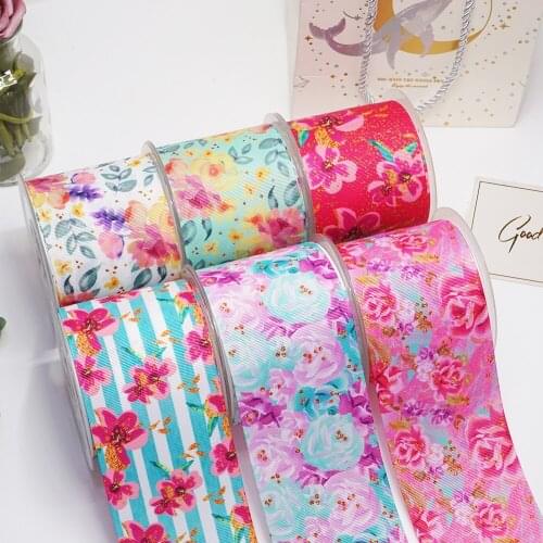 Cartoon characters printed grosgrain ribbon 42885