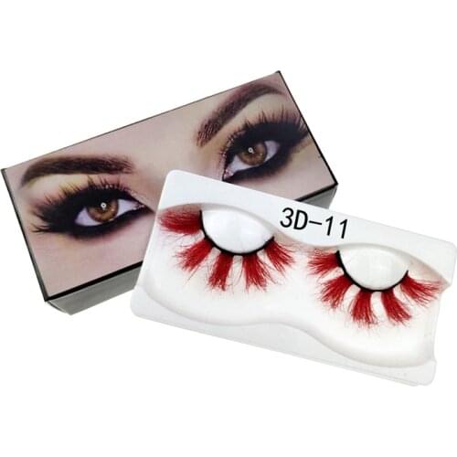 Circular magnetic Color eyelashes, natural real mink hair, fluffy eyelash extension makeup, role-playing colorful eyelashes