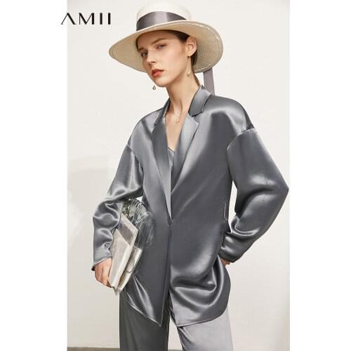 Amii Minimalism Summer Womens High-end Clothing Fashion Camisole Causal Lapel Womens Coat Elastic Waist Womens Pants 12170125