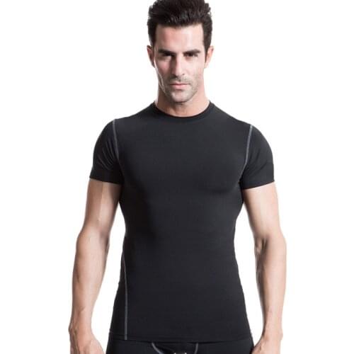 Mens PRO Compression Top Under Base Layer Short Sleeve T-shirts slim Wear bodybuilding fitness Jerseys