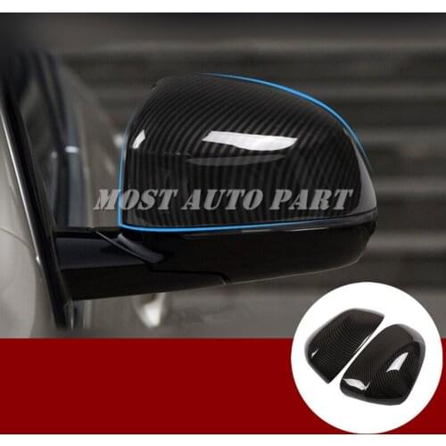 ABS Carbon Fiber Style Rearview Mirror Frame Trim Cover For BMW X5 G05 2020 Car accesories interior Car decoration