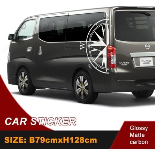 Car decals 2 pieces car body half direction sign graphic Vinyl cool car sticker fit for hiace NV350 VW Multivan mini bus