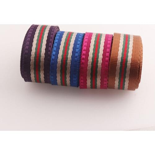 Nylon Webbing by the Yard-25mm-1 inch-Key Fobs Key Chain Purse Bag Purse Straps Belting Medium Heavy Weight webbing-Purple/Red