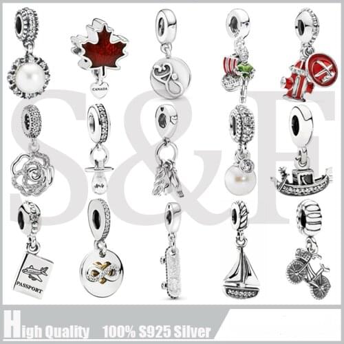 Nipple Boat Bicycle Stethoscope Passport Heart Of Infinity CANADA Pendant Charm Fit Pandora Bracelet 925 Sterling Silver Beads