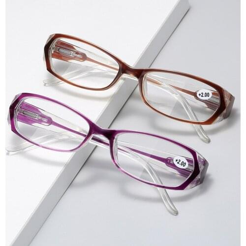 Anti-blue Light Reading Glasses Resin Lens Spring Leg Fashion Presbyopia Eyeglasses Diopter +1.0 +1.5 +2.0 +2.5 +3.0 +3.5 +4.0
