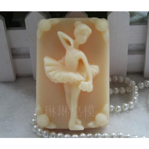 Wholesale!!!1pcs Dancing Ballet Girl (ZX820) Silicone Handmade Soap Mold Crafts DIY Mould