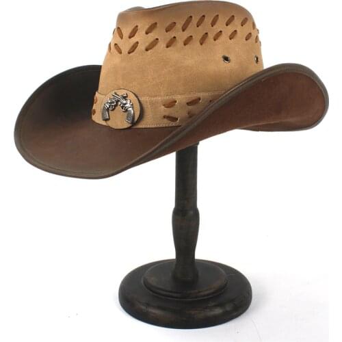 Authentic Western Cowboy Hat Classic Gentleman Dad Cow Sombrero Hombre Caps
