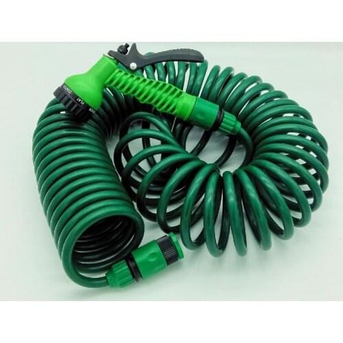 15M Spring pipe EVA Water Garden Hose with 7 Pattern Water Gun Spiral Multi-function Gardening Hose
