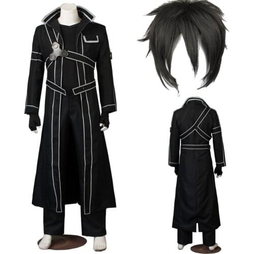 Anime Sword Art Online cosplay Kirito Kazuto Kirigaya Cosplay Costume high quality any size outfit custom made