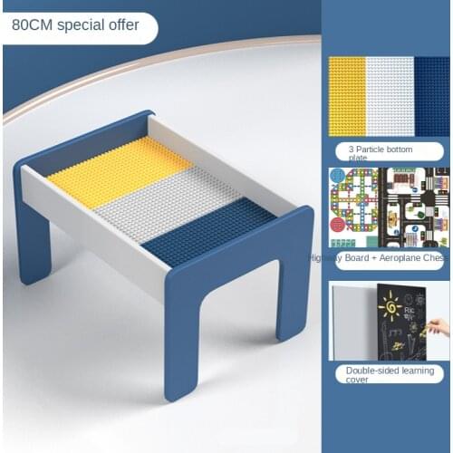 YL Building Block Table Large Particle Boys and Girls Puzzle Assembly Multifunctional Toy Game Table and Chair Cover