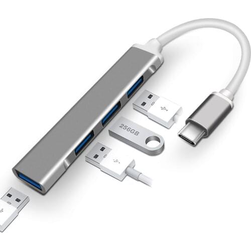 USB C HUB 3.0 Type-C 3.1 Hub 5Gbps 4 Port Multi USB Splitter Adapter for Macbook Pro 13 15 Air Mi Pro HUAWE Computer Accessories
