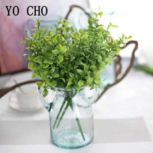 Green Plastic Seed Grass Fake Plants Artificial Grass Bouquet Wall Green Party Plastic Garden Home Decor Simulation Nature Plant
