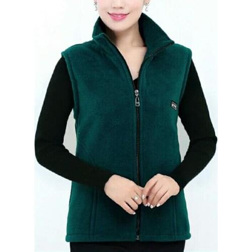 Vests Polar Fleece Fabric Women New Autumn Fashion Plus Size Sleeveless Jackets Ladies Warm Zipper Casual Waistcoat Female Vest