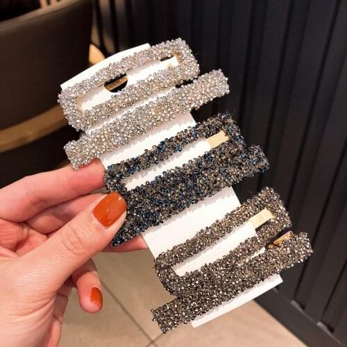 1set Shiny Pearl Hair Clip For Women Crystal Ponytail Holder BB Rhinestone Waterdrop Hairpin Barrette Hair Styling Accessories