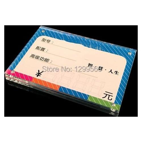 10pcs Free shipping magnetic clear acrylic jewelry watch mobile cell phone price tag sign lable card display stand holder rack